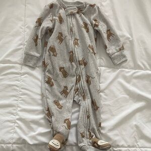Carters baby boys Adorable Gray and Brown Monkey Print Kids One Piece